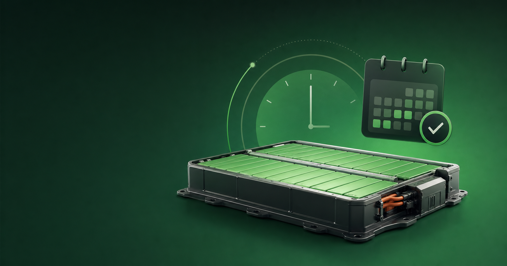 Illustratie van een accupakket voor een elektrische auto